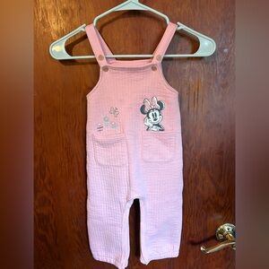 Disney Baby Pink Minnie Overalls Size 18MO